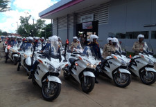 Vientiane Police Department Receives New Motorcycles