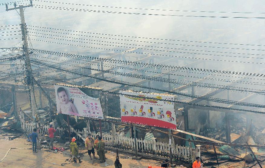 Work Live Laosthongkhankham Market Fire Not Arson